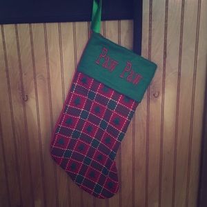 Christmas stocking monogram “PawPaw”